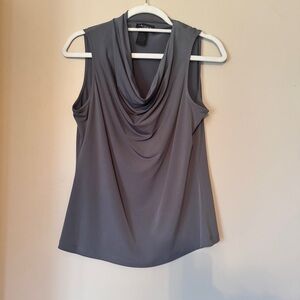 Drape Neck Sleeveless Blouse